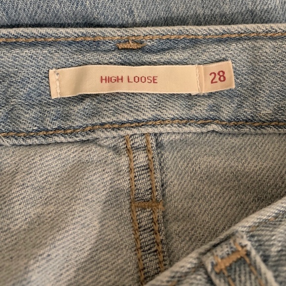 Levi's Premium High Loose Jeans High Rise Wide Leg Light Wash Women's 28 - Picture 4 of 9